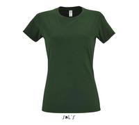 T-shirt femme - SOL'S - Imperial - Vert bouteille - 100% coton - Manches courtes L