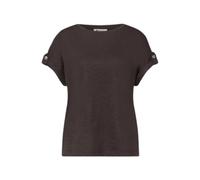 Street One T-Shirt avec détails à Boutons Espresso Brown 40