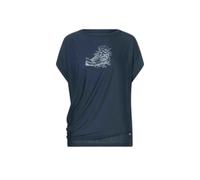 super.natural - Women's Flower Sneakers Loose Tee - Haut en mérinos - M - blueberry / feather grey
