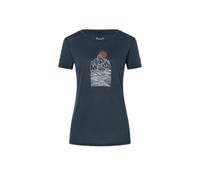 super.natural - Women's Preikestolen Cliffs Tee - Haut en mérinos - XL - blueberry / feather grey / copper