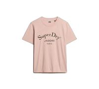 Superdry Brand Mark Relaxed Fit Short Sleeve T-shirt Rose XL Femme