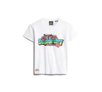 Superdry Cali Sticker Fitted Short Sleeve T-shirt Blanc M Femme