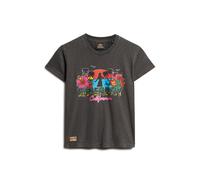 Superdry Cali Sticker Fitted Short Sleeve T-shirt Marron M Femme