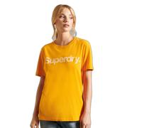 Superdry Core Logo Short Sleeve T-shirt Jaune S Femme
