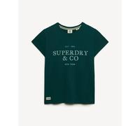 Superdry T-shirt femme Luxe Casual coupe décontractée vert foncé Taille L