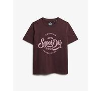 Superdry Premium Script Entry Short Sleeve T-shirt Violet M Femme
