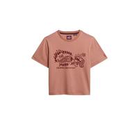 Superdry Roadside Trade Relaxed Short Sleeve T-shirt Rose XS Femme