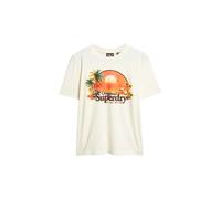 Superdry Travel Souvenir Relaxed Short Sleeve T-shirt Beige S Femme