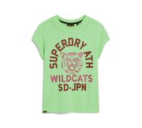 Superdry Varsity Burnout Cap Short Sleeve T-shirt Vert 2XS Femme