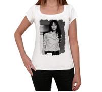T-Shirt Femme - ULTRABASIC - Charlotte Gainsbourg - 100% Coton - Manches Courtes - Col Arrondi S