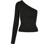 Urban Classics T-shirt femme asymétrique à manches longues - Noir (Black 00007) XS EU
