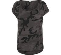 Urban Classics – T-shirt femme cintré dos camouflage foncé – Taille M