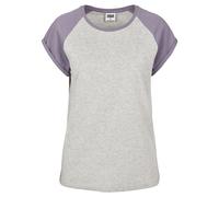 Urban Classics T-shirt manches raglan Femme manches courtes Anthracite/Noir M