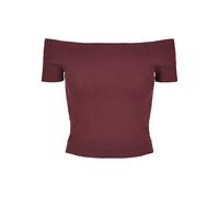 Urban Classics - T-shirt débardeur épaules dénudées côtelé - Rouge (Redwine 02243) XL EU