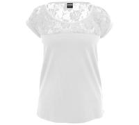 Urban Classics – T-shirt Femme Ladies Top Laces – Blanc – Taille M (EU)