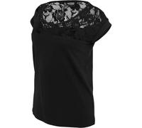 Urban Classics T-shirt Top Laces pour femme Noir Taille S (EU)