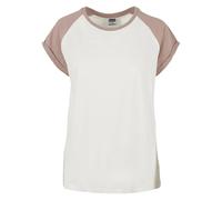 Urban Classics T-shirt Raglan Femme Blanc et Rose pâle 3XL EU