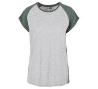 Urban Classics T-shirt femme manches raglan gris clair / émeraude Taille M