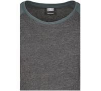 T-shirt Femme - Urban Classics - Manches Raglan - Anthracite/Vert - Taille Large - 60% Coton XS