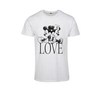 T-shirt femme Urban Classics minnie loves mickey Blanc L