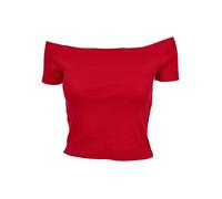 T-shirt femme - URBAN CLASSICS - Off - Rouge - Ajustée - Manches courtes XS