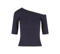 T-shirt femme Urban Classics Organic Asymmetric Rib Bleu S