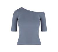 T-shirt femme Urban Classics Organic Asymmetric Rib Gris M