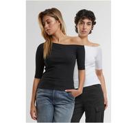 Urban Classics Organic Asymmetric Rib Short Sleeve T-shirt 2 Units Noir M Femme