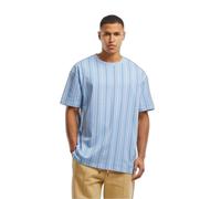 T-shirt femme Urban Classics Printed Pinstripe Bleu 4XL