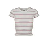 T-shirt femme Urban Classics stripe cropped Blanc S
