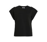 T-Shirt femme VILA avec boutons d'épaule, col rond, manches courtes