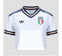 Adidas Italy 26/27 Cropped Away Woman Short Sleeve T-shirt Blanc L Femme