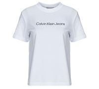 T-shirt femmes Calvin Klein Jeans A- INST. LOGO CLASSIC TEE SS Blanc EU S