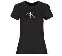 T-shirt femmes Calvin Klein Jeans GRADIENT CK SLIM TEE Noir EU XL