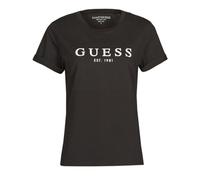 T-shirt femmes Guess ES SS GUESS 1981 ROLL CUFF TEE Noir EU M