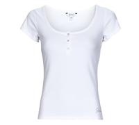 T-shirt femmes Guess ES SS KARLEE JEWEL BTN HENLEY Blanc EU XS