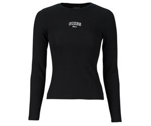 T-shirt femmes Guess GJ LS CN EMBRO SLIM Noir EU S