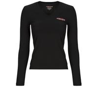 T-shirt femmes Guess GJ LS VN SLIM MINI AMERICA Noir EU L