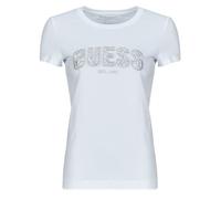 T-shirt femmes Guess LOGO LACE Blanc EU S