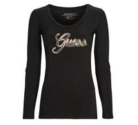T-shirt femmes Guess LS SN GUESS SCRIPT TEE Noir EU S