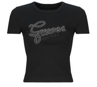 Guess Studs Script Short Sleeve T-shirt Noir M Femme