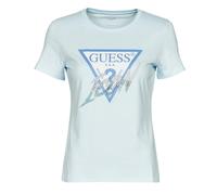 T-shirt femmes Guess SS CN ICON TEE Bleu EU S