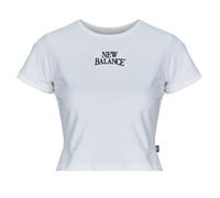 Vêtements New Balance Trackside Ringer T-Shirt pour Femme M Blanc