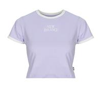 T-shirt femmes New Balance LINEAR HERITAGE RINGER TSHIRT Violet EU XS