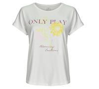 T-shirt femmes Only Play ONPAUB-BLUR ON SS BAT LOOSE Blanc EU L