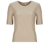 T-shirt femmes Only Play ONPSEREN ON 2/4 REG RIB Beige EU M