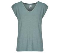 PIECES T-shirt 'Billo' gris fumé / argent, Taille XL