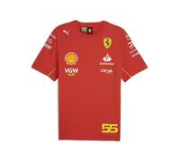 PUMA T-Shirt Carlos Sainz Scuderia Ferrari 2024 pour Hommes - Rouge Brûlé - Taille: XXL