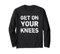 T-Shirt fétichiste Get on Your Knees BDSM Dominant Master Kink Manche Longue