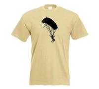 T-Shirt - Figurine de Parapente - Kaki - M - imprimé avec Motif - été - Chemise Amusante - Sport - Loisirs